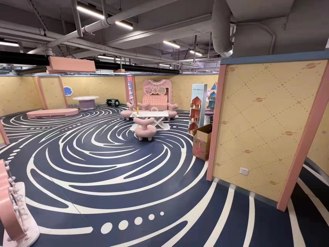Plancher en vinyle à effet 3D personnalisé PVC plancher en vinyle imprimé 3D pour les parcs à thème