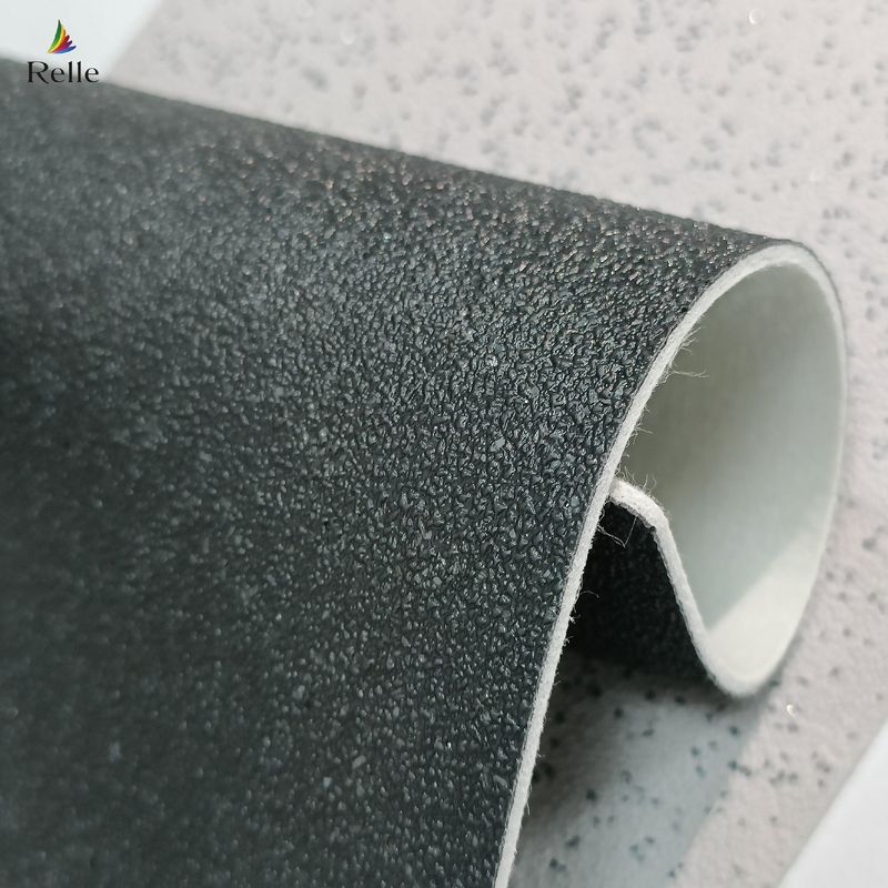 Plancher de sécurité antidérapant en feutre émeraude PVC plancher de sécurité en vinyle pour métro