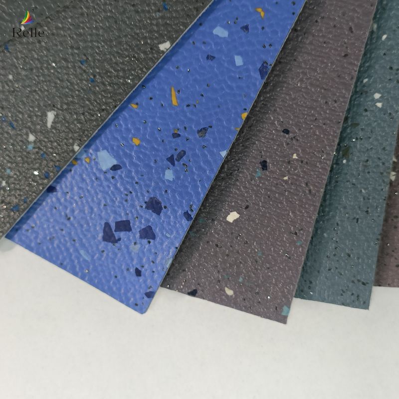 Plancher de sécurité antidérapant en feutre émeraude PVC plancher de sécurité en vinyle pour métro