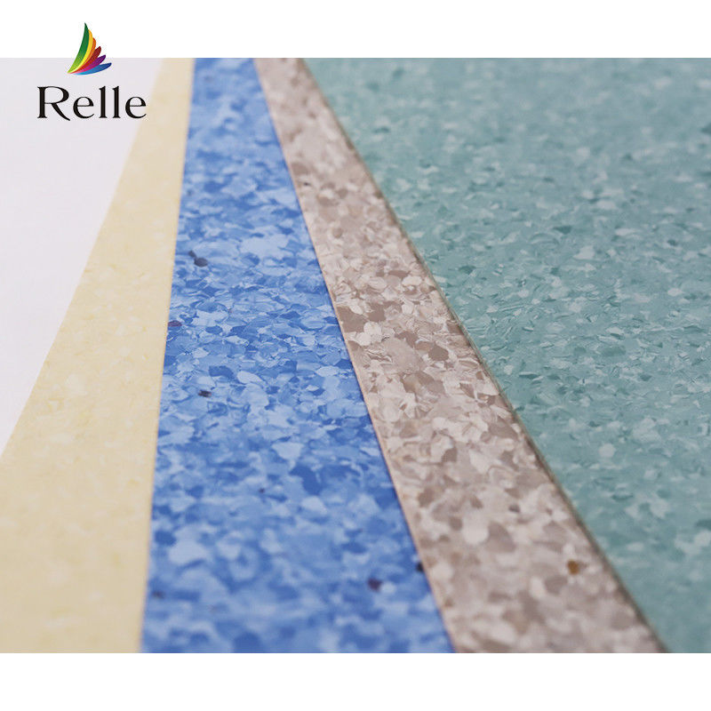 Plancher en linoléum en feuille d'aéroport Olivier de lin / résine revêtu de plancher en lin gris