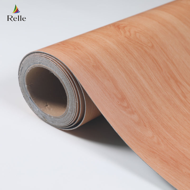 Plancher en bois de chêne en rouleau de vinyle de 1,8 m à 2 m de largeur Plancher en tôle hétérogène