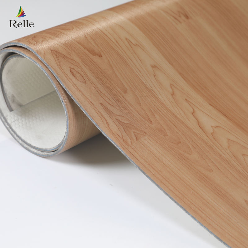 Plancher en bois de chêne en rouleau de vinyle de 1,8 m à 2 m de largeur Plancher en tôle hétérogène