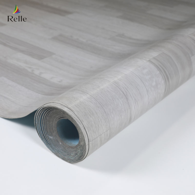 Plancher en bois de chêne en rouleau de vinyle de 1,8 m à 2 m de largeur Plancher en tôle hétérogène