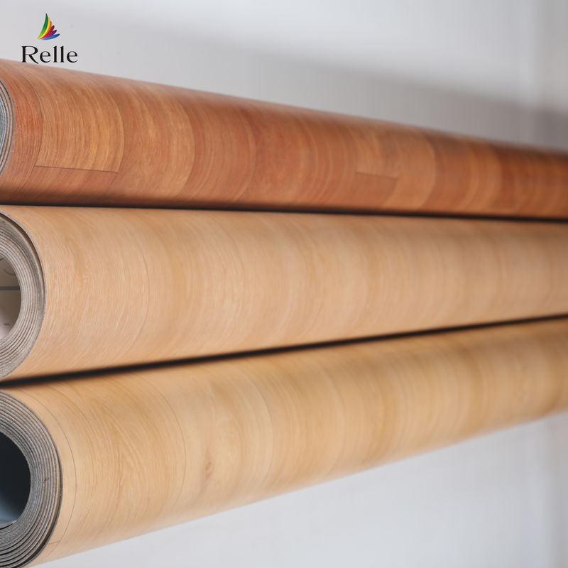 Plancher en bois de chêne en rouleau de vinyle de 1,8 m à 2 m de largeur Plancher en tôle hétérogène