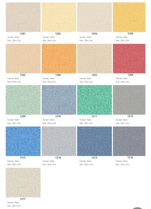 Plancher en vinyle gris blanc et en vinyle hétérogène pour Oman