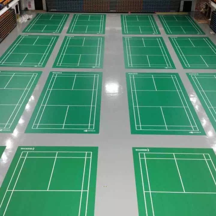Planchers de terrain de badminton en vinyle en PVC antidérapant avec colle