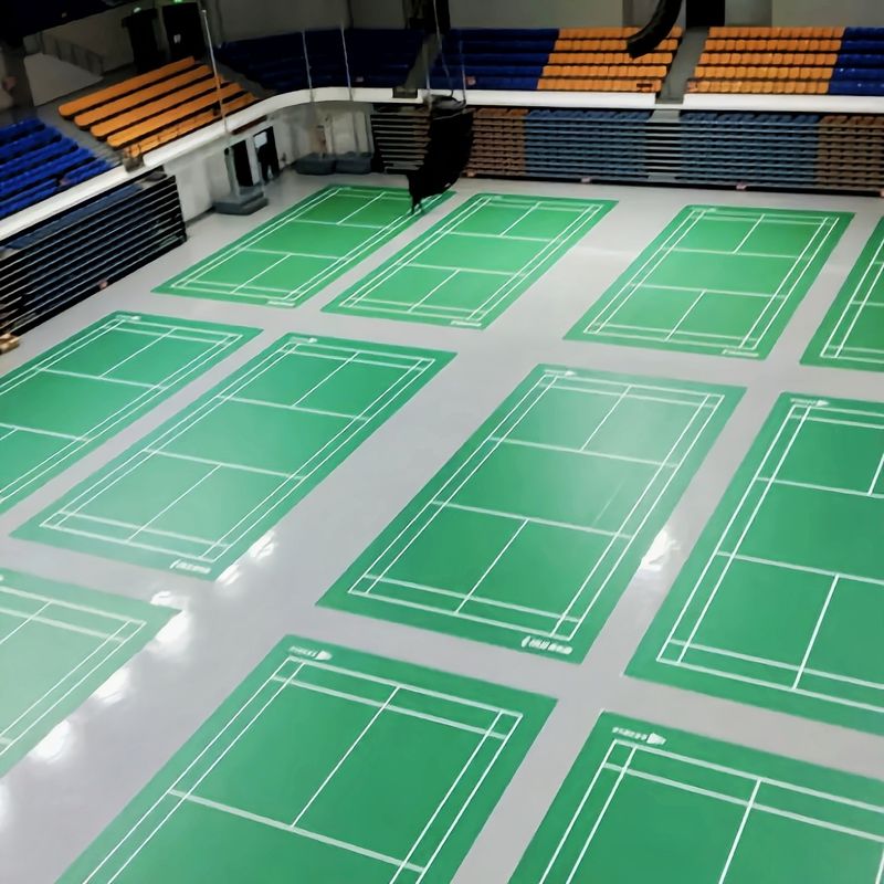 1.8m largeur de terrain multi-sports pour le basket-ball badminton et volley-ball plancher durable