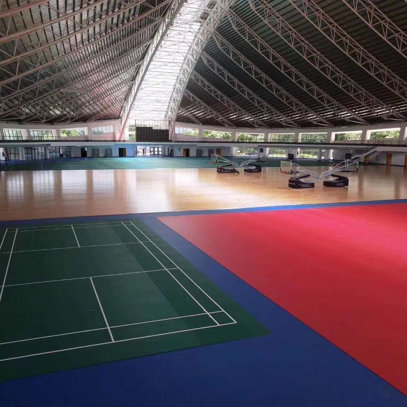 600 Options de couleurs Relle PVC rouleau de plancher de cour de futsal avec conception de texture de grille
