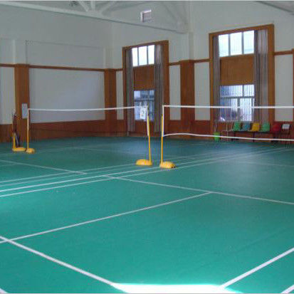 Mat de plancher de terrain de badminton vert en rouleau en rouleaux de PVC synthétique pour le sport