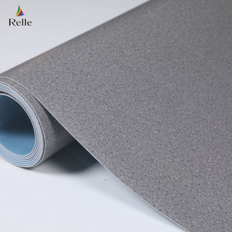 2 mm d'épaisseur PVC Matériau à dos sec Ruloir de sol en vinyle en plastique pour intérieur dans les bâtiments en hausse