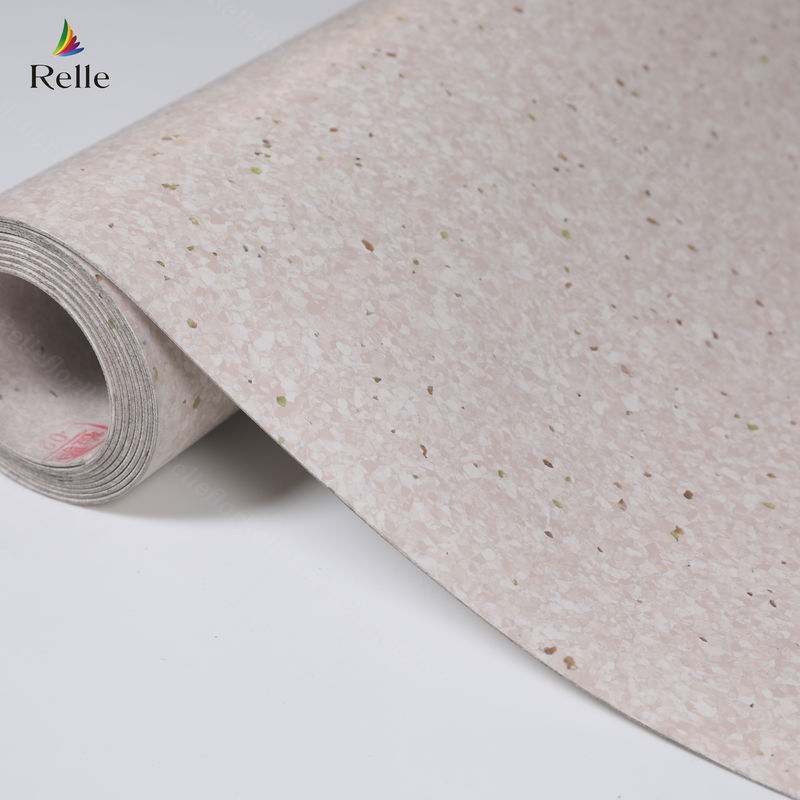 2 mm d'épaisseur PVC Matériau à dos sec Ruloir de sol en vinyle en plastique pour intérieur dans les bâtiments en hausse