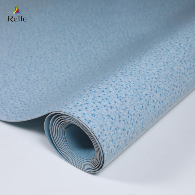 2 mm d'épaisseur PVC Matériau à dos sec Ruloir de sol en vinyle en plastique pour intérieur dans les bâtiments en hausse