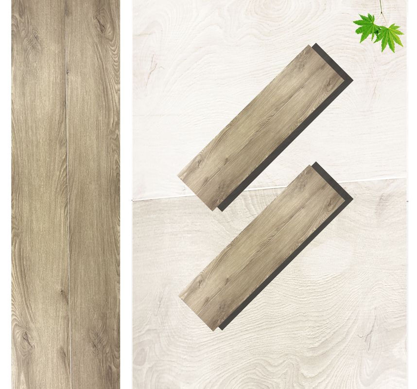 Plancher en PVC SPC en bois Vinyle planche 8 mm Plancher hybride avec calcaire en relief