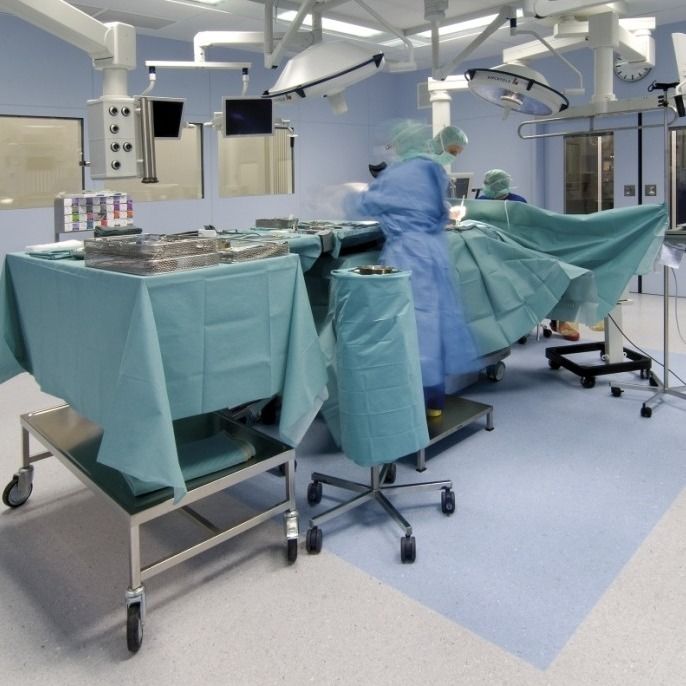 Plancher homogène antidérapant pour les hôpitaux en PVC