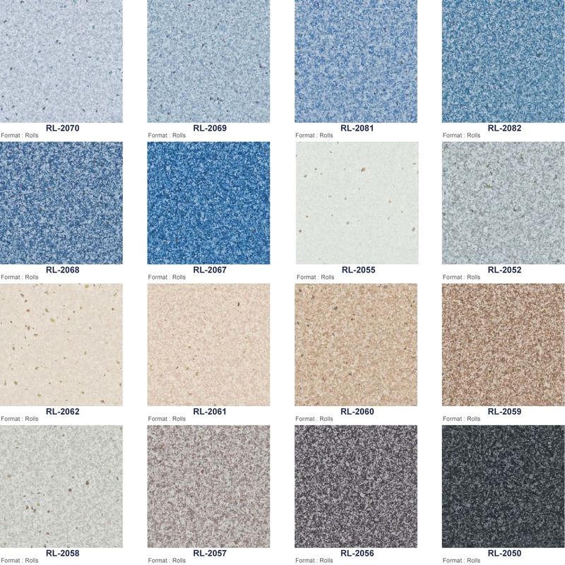 Plancher homogène antidérapant pour les hôpitaux en PVC