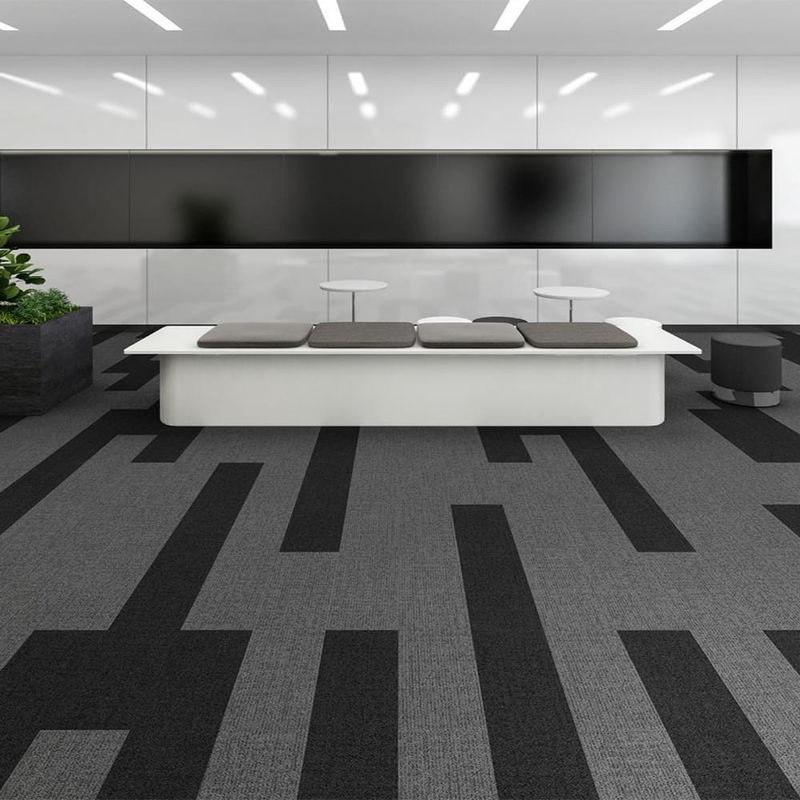 6Carreaux de tapis de bureau.5 mm 7 mm Carreaux de tapis commerciaux pour chambre d'hôtel lieu de travail