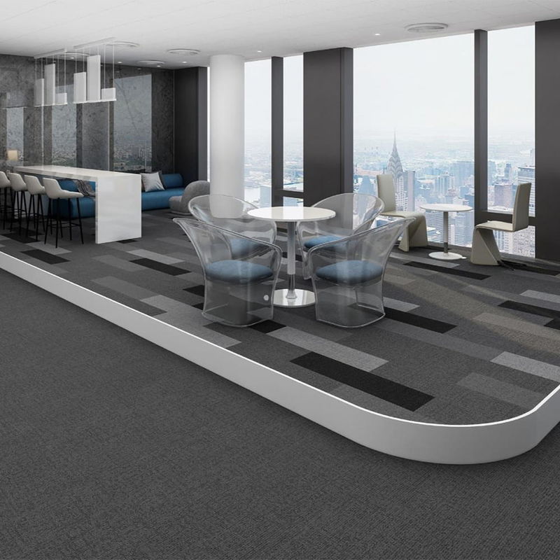 6Carreaux de tapis de bureau.5 mm 7 mm Carreaux de tapis commerciaux pour chambre d'hôtel lieu de travail