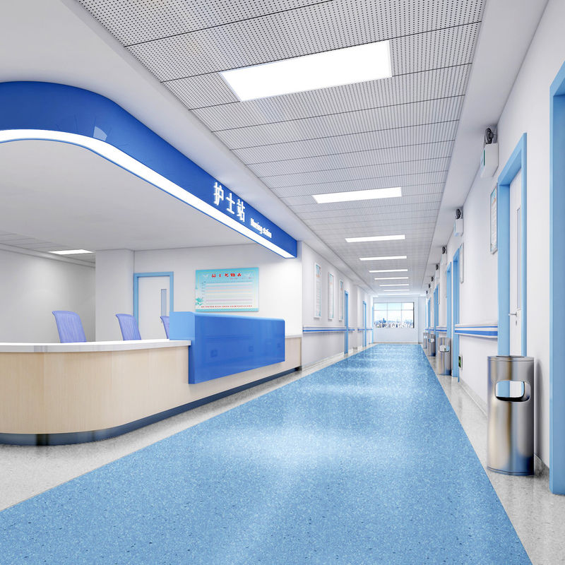 Installation de soins de santé avec relle Plancher en vinyle homogène antidérapant antibactérien et facile à désinfecter