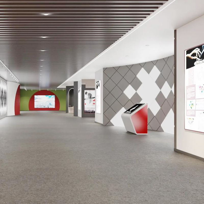 Plancher en caoutchouc antidérapant et absorbant le son pour les espaces d'exposition des musées