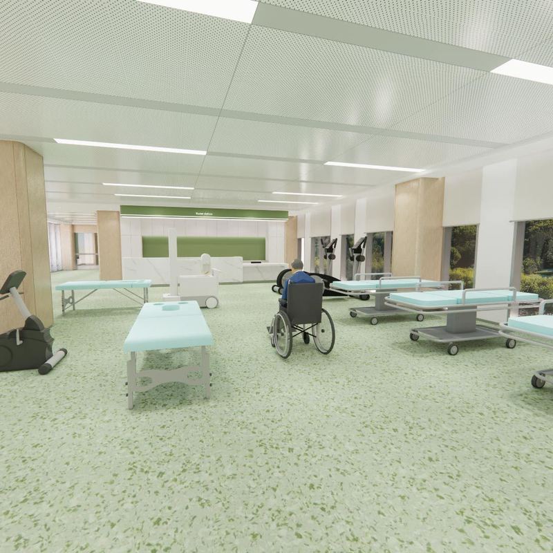 Lumina Health/Série Infinity : Revêtement de sol commercial antimicrobien et facile à nettoyer pour maisons de retraite