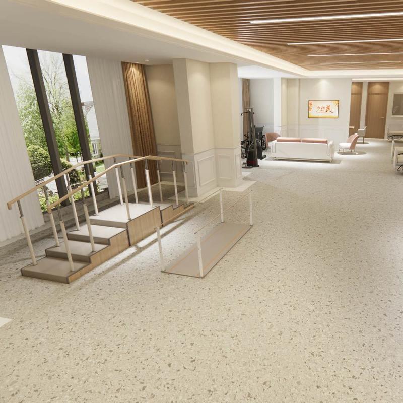 Revêtements de sol complets pour personnes âgées en maisons de retraite – Style hygiénique homogène de qualité médicale