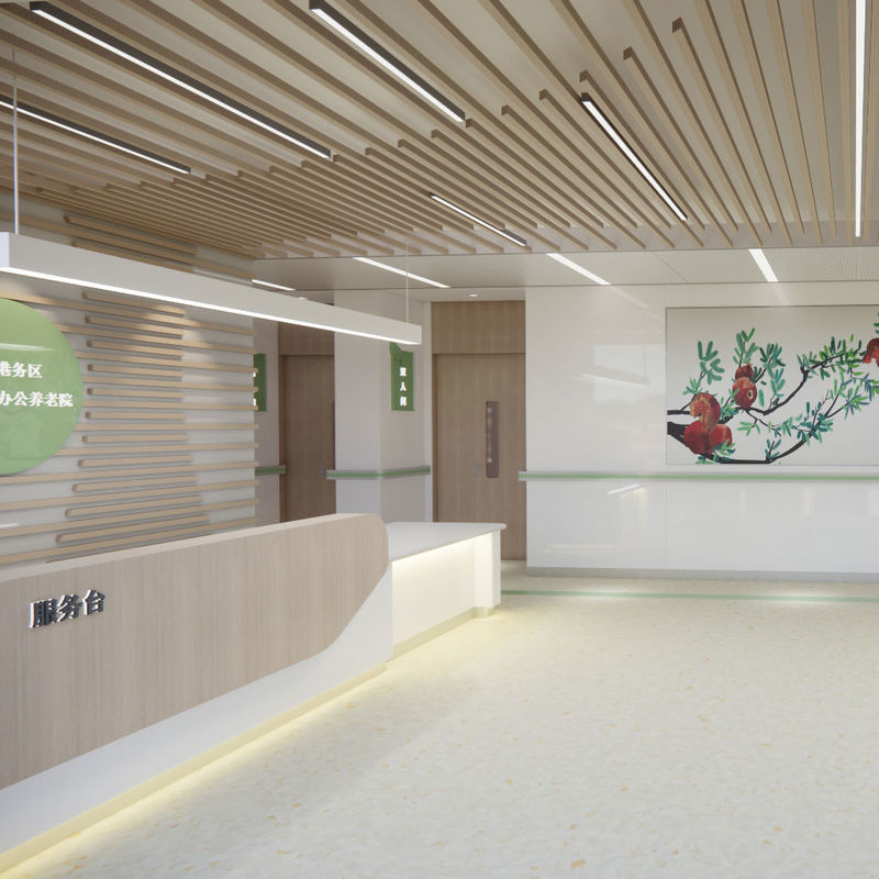 Revêtement de sol médical antibactérien écologique pour maisons de retraite – Type hygiénique facile à nettoyer