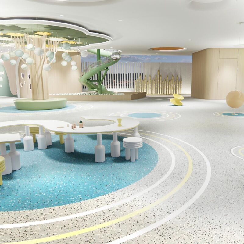 Relle jardin d'enfants Carborundum anti-dérapant de qualité R11 (anti-collision écologique)