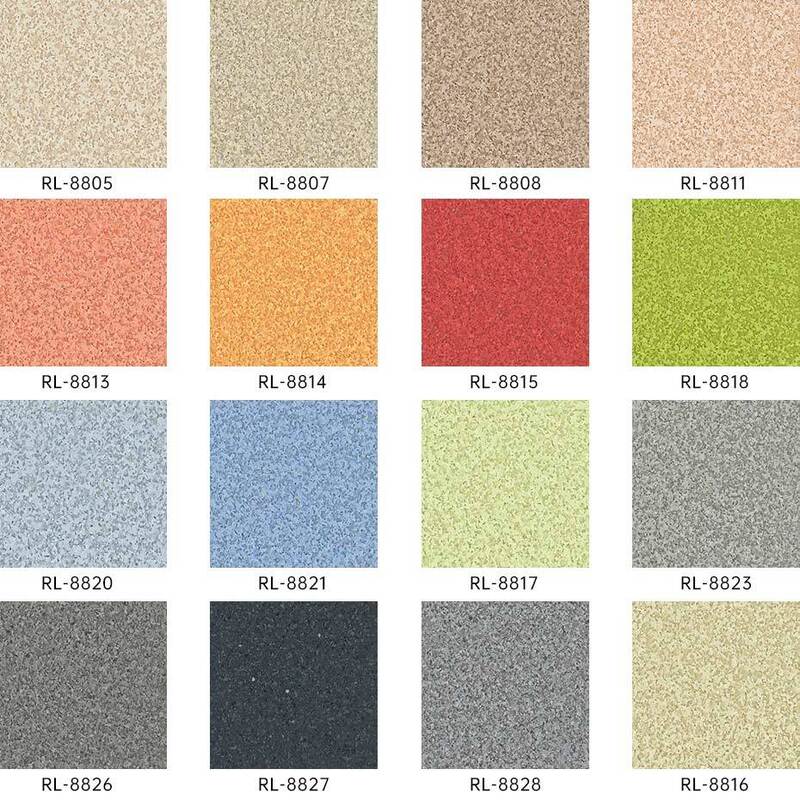 Plancher homogène résistant aux chocs avec une surface anti rayures pour les chambres de patients des maisons de retraite