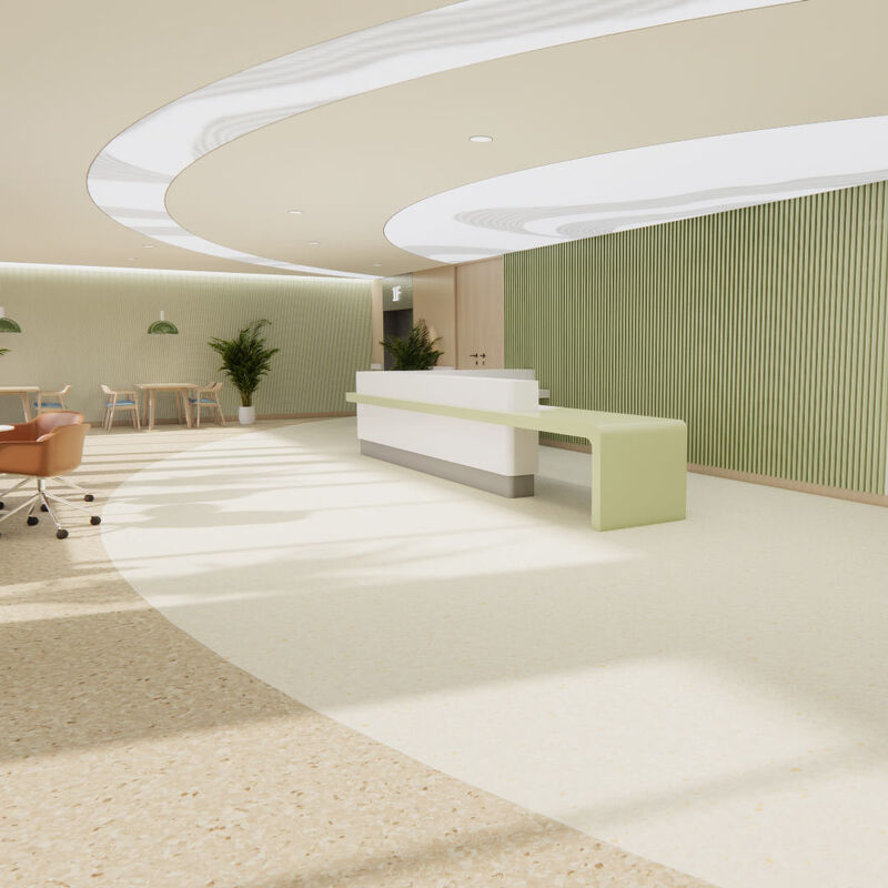 Plancher en vinyle homogène sans couture résistant aux produits chimiques conçu pour les besoins ménagers des maisons de retraite